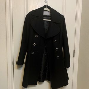 Jessica Simpson,Double Breasted Coat, Black, Small